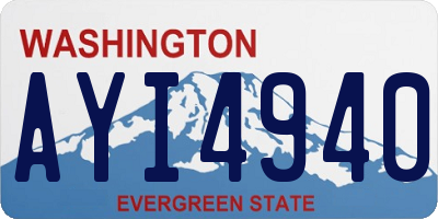 WA license plate AYI4940