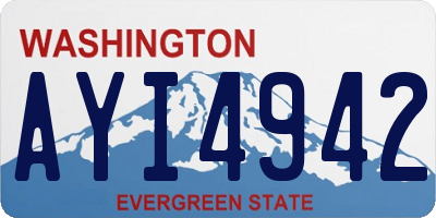 WA license plate AYI4942