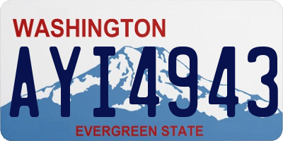 WA license plate AYI4943
