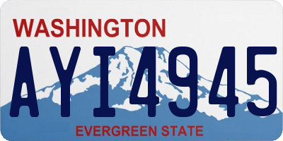 WA license plate AYI4945