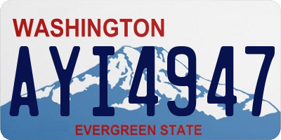 WA license plate AYI4947
