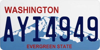 WA license plate AYI4949