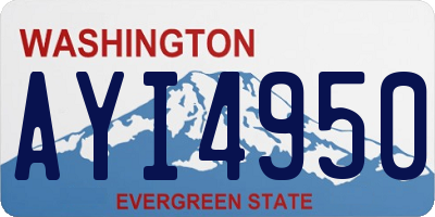 WA license plate AYI4950