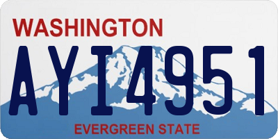 WA license plate AYI4951