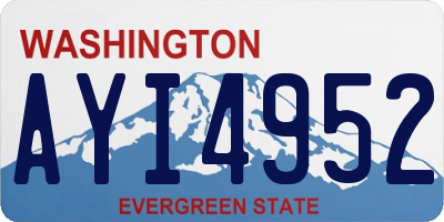 WA license plate AYI4952