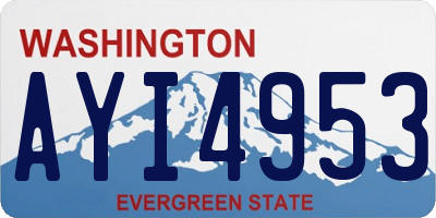 WA license plate AYI4953