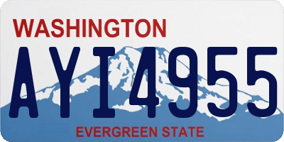 WA license plate AYI4955