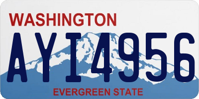 WA license plate AYI4956