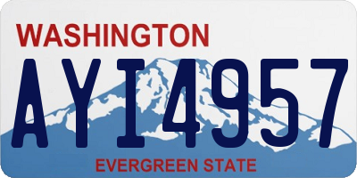 WA license plate AYI4957