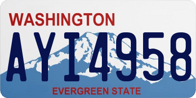 WA license plate AYI4958
