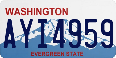 WA license plate AYI4959
