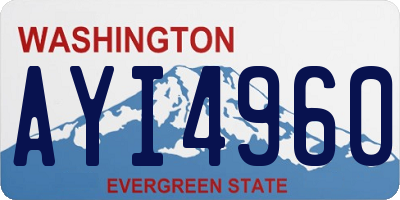 WA license plate AYI4960