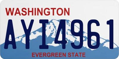 WA license plate AYI4961