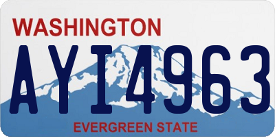 WA license plate AYI4963