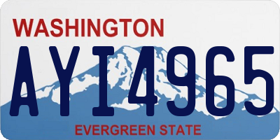 WA license plate AYI4965