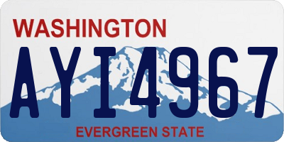 WA license plate AYI4967