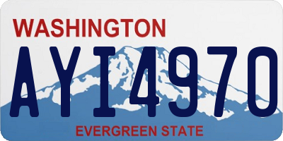 WA license plate AYI4970