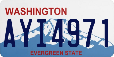 WA license plate AYI4971