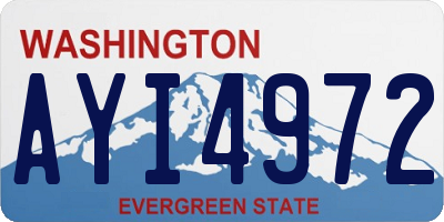 WA license plate AYI4972