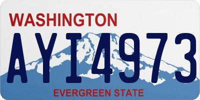 WA license plate AYI4973