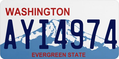 WA license plate AYI4974