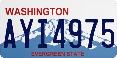 WA license plate AYI4975