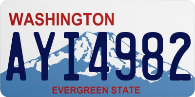 WA license plate AYI4982