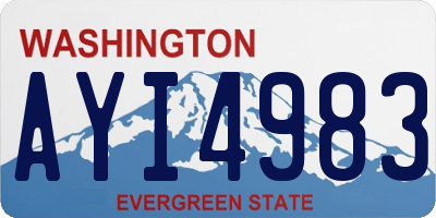 WA license plate AYI4983