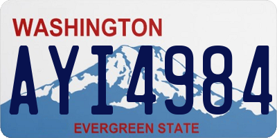 WA license plate AYI4984