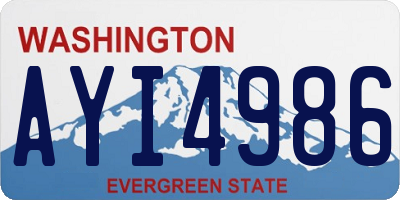 WA license plate AYI4986
