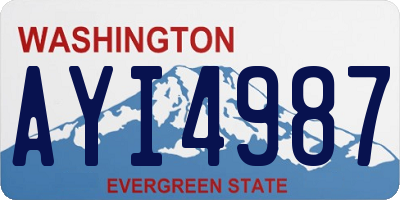 WA license plate AYI4987