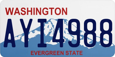 WA license plate AYI4988
