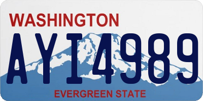 WA license plate AYI4989