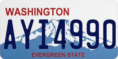 WA license plate AYI4990