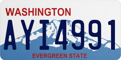 WA license plate AYI4991