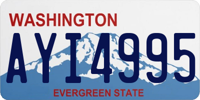 WA license plate AYI4995