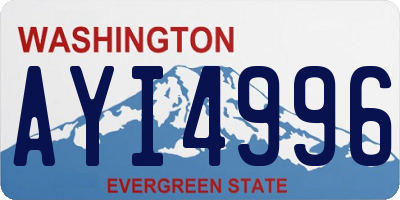WA license plate AYI4996