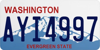 WA license plate AYI4997