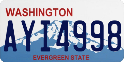 WA license plate AYI4998