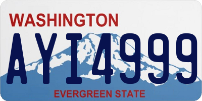 WA license plate AYI4999