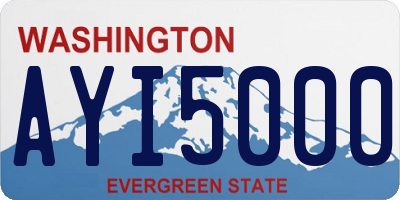 WA license plate AYI5000