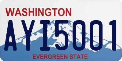 WA license plate AYI5001