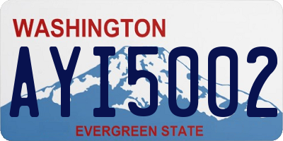 WA license plate AYI5002
