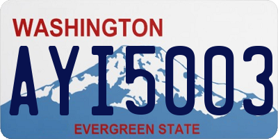 WA license plate AYI5003