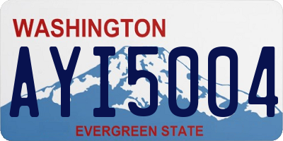 WA license plate AYI5004