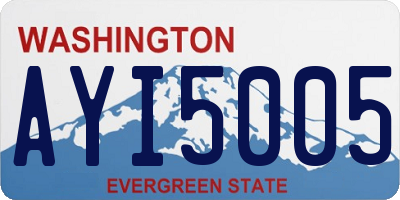 WA license plate AYI5005