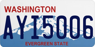 WA license plate AYI5006