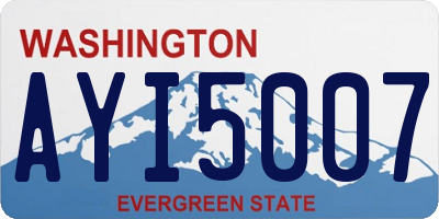 WA license plate AYI5007