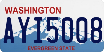 WA license plate AYI5008