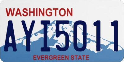 WA license plate AYI5011